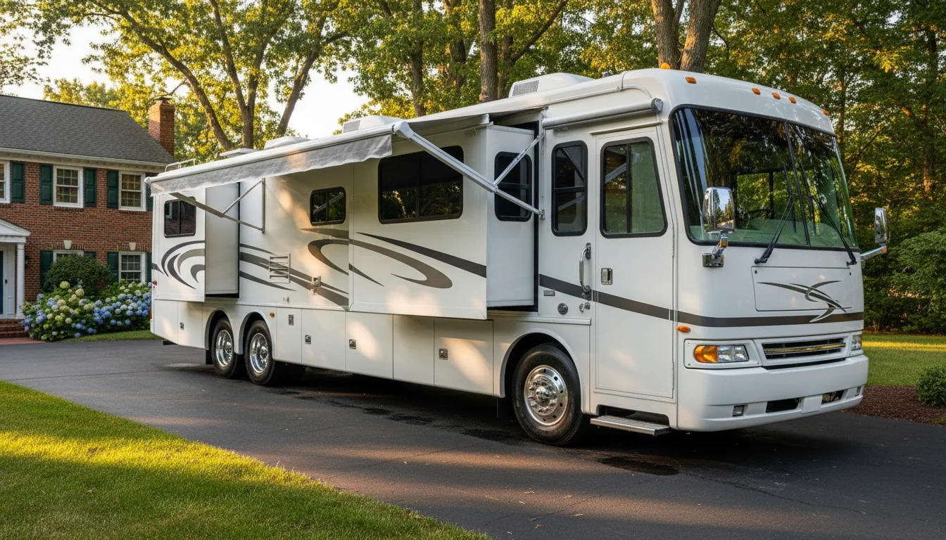 Class A motorhome mobile auto detailing in Riverhead, Long Island — Al's Auto Detailing